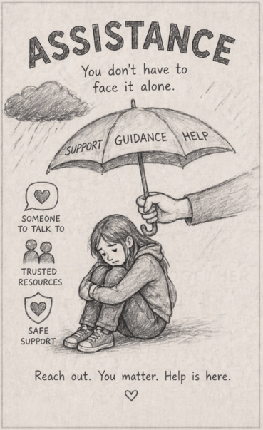 Assistance Poster - You don't have to face it alone